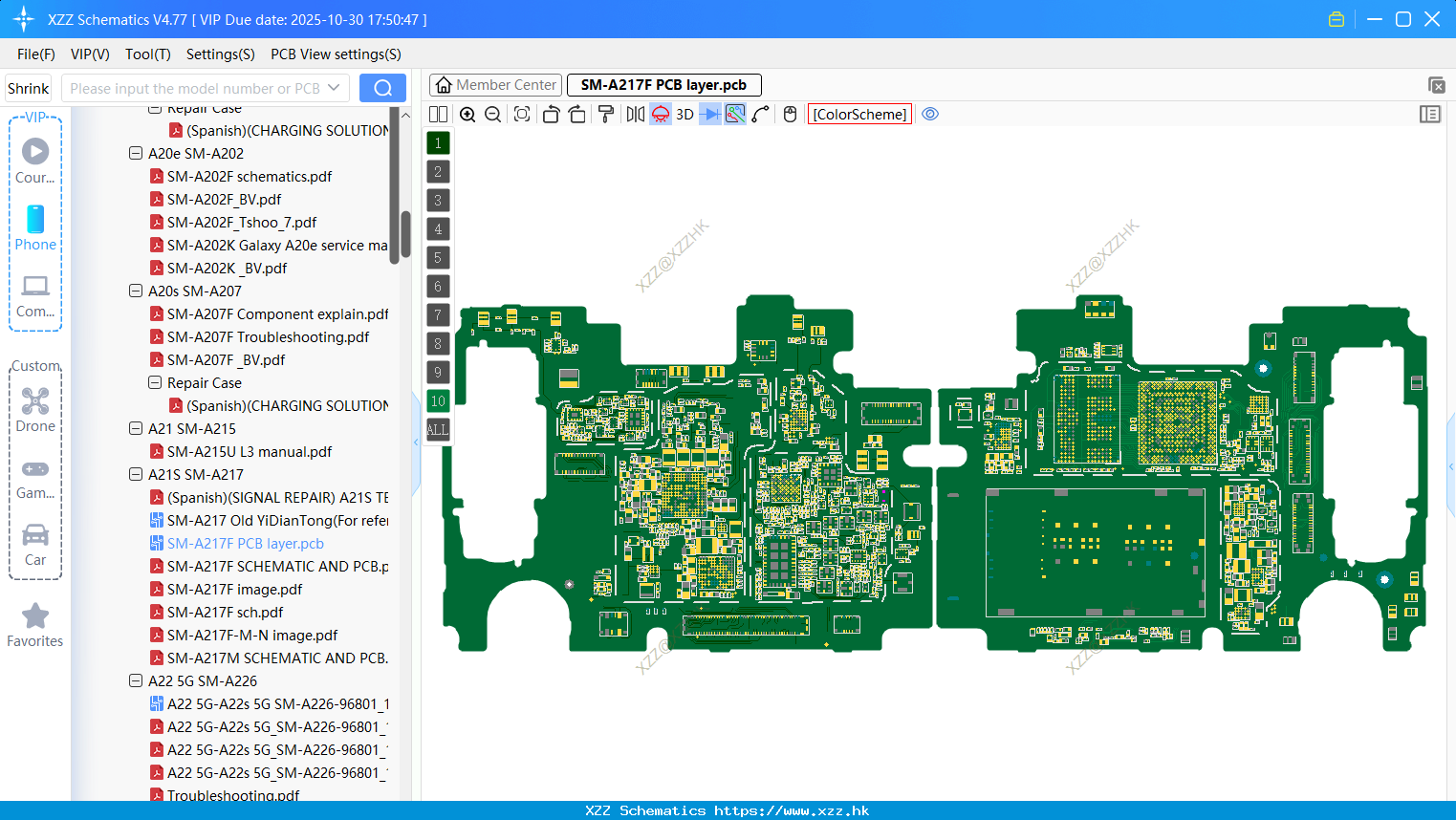 Samsung SM-A217F PCB Layer